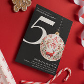 Feestelijke Kerstbal 50e Verjaardagsfeest Kaart