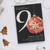 Feestelijke Kerstbal 90e Verjaardagsfeest Kaart