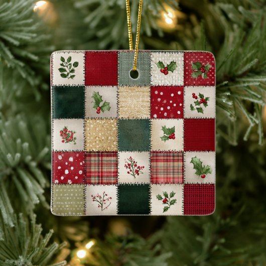 Feestelijke Kerstbal Keramisch Ornament (Boom)