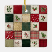 Feestelijke Kerstbal Keramisch Ornament (Voorkant)