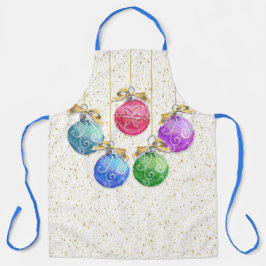 Feestelijke kerstballen & Confetti Schort