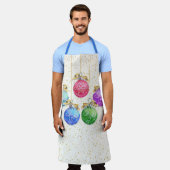 Feestelijke kerstballen & Confetti Schort (Gedragen)