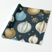 Feestelijke kerstballen inpakpapier (Uitgerold)