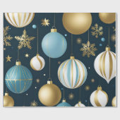 Feestelijke kerstballen inpakpapier (Vlak)