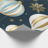 Feestelijke kerstballen inpakpapier (Hoek)