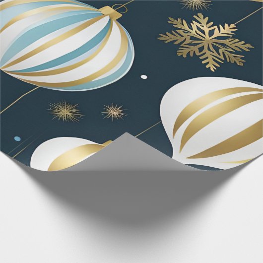 Feestelijke kerstballen inpakpapier (Hoek)