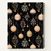 Feestelijke kerstballen Patroon Recept Notitieboek (Achterkant)