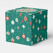 Feestelijke kerstballen & sneeuwvlokken bedankdoosjes (Voorkant Zijde)