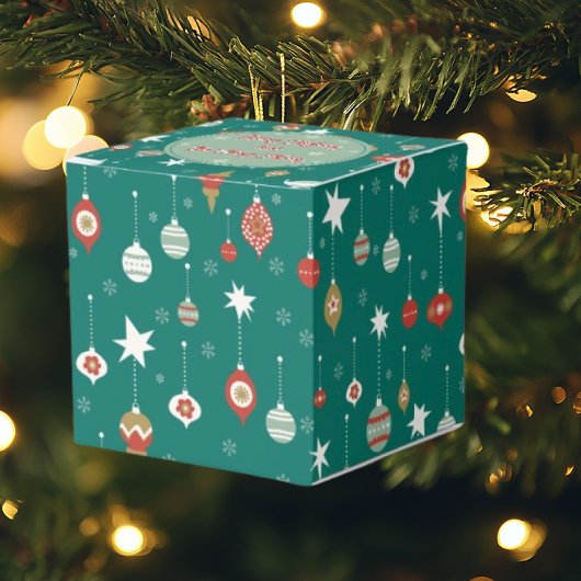 Feestelijke kerstballen & sneeuwvlokken bedankdoosjes