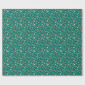 Feestelijke kerstballen & sneeuwvlokken cadeaupapier (Vlak)