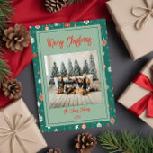 Feestelijke kerstballen & sneeuwvlokken kaart