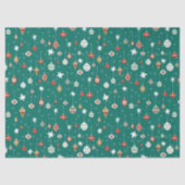 Feestelijke kerstballen & sneeuwvlokken tissuepapier (Voorkant)