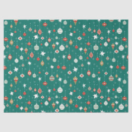 Feestelijke kerstballen & sneeuwvlokken tissuepapier