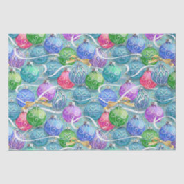 feestelijke kerstballen tissuepapier