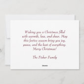 Feestelijke kerstballen Wenskaart Feestdagenkaart (Achterkant)