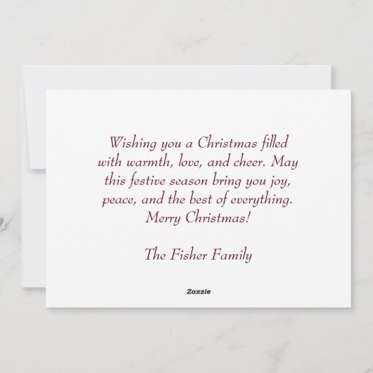 Feestelijke kerstballen Wenskaart Feestdagenkaart (Achterkant)