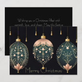Feestelijke kerstballen Wenskaart Feestdagenkaart (Voorkant / Achterkant)