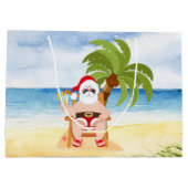 feestelijke kerstbedekking met kerstcadeau voor ho groot cadeauzakje (Achterkant)