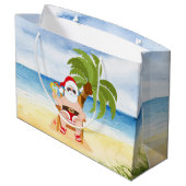 feestelijke kerstbedekking met kerstcadeau voor ho groot cadeauzakje (Achterkant Gekanteld)