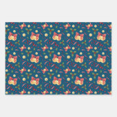 Feestelijke kerstbellen en linten Waterverf Inpakpapier Vel (Voorkant 2)