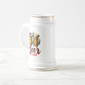 Feestelijke Kerstbier o'clock word art Bierpul (Voorkant links)