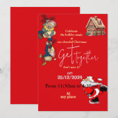 Feestelijke kerstbijeenkomst  kaart (Voorkant / Achterkant)