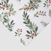 Feestelijke kerstbladeren Waterverf stijl vakantie Tissuepapier (Detail)