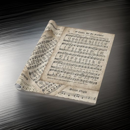 Feestelijke Kerstbladmuziek Compilatie Cadeaupapier