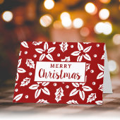 feestelijke kerstbloemen feestdagen kaart