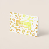 feestelijke kerstbloemen folie kaarten (Voorkant)