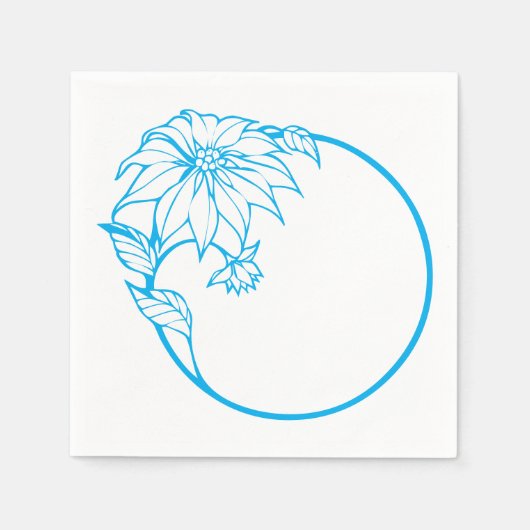 Feestelijke kerstbloesemservetten servet (Voorkant)