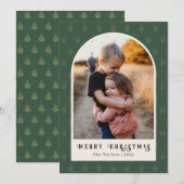 Feestelijke kerstbomen Arch Foto Feestdagenkaart (Voorkant / Achterkant)