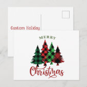 Feestelijke kerstbomen Collage kerst Kaart (Voorkant / Achterkant)
