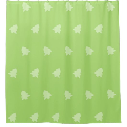 feestelijke kerstbomen douchegordijn (Voorkant)