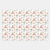 feestelijke kerstbomen en ontbijtkoek inpakpapier vel (Voorkant 3)