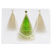 feestelijke kerstbomen groot cadeauzakje (Achterkant)