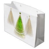 feestelijke kerstbomen groot cadeauzakje (Achterkant Gekanteld)