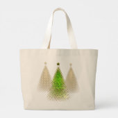 feestelijke kerstbomen grote tote bag (Achterkant)