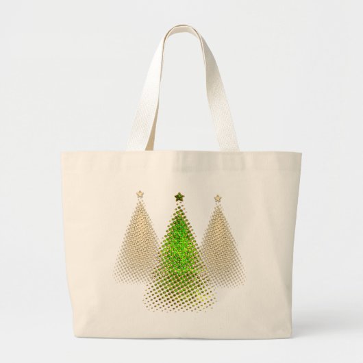 feestelijke kerstbomen grote tote bag (Voorkant)