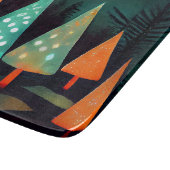 Feestelijke kerstbomen in het bos snijplank (Hoek)