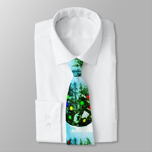 Feestelijke kerstbomen met lichtjes stropdas (Gebonden)