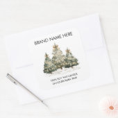 Feestelijke Kerstbomen | Moderne Kaarslabels Vierkante Sticker (Envelop)
