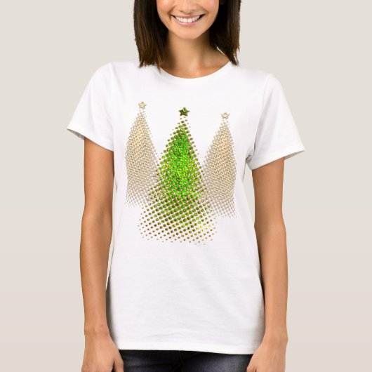 feestelijke kerstbomen t-shirt (Voorkant)
