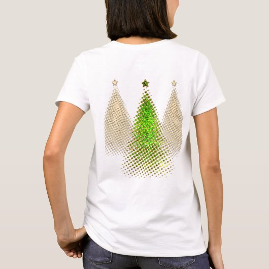 feestelijke kerstbomen t-shirt (Achterkant)