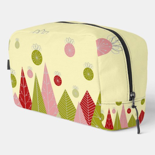 feestelijke kerstbomen toilettasje (Rechterhoek)