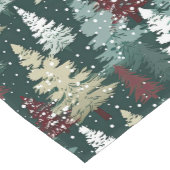 Feestelijke kerstbomen Winter Sneeuwvakantie Medium Tafelloper (Hoek)