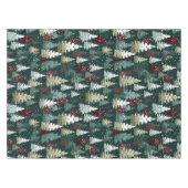 Feestelijke kerstbomen Winter Sneeuwvakantie Tafelkleed (Voorkant (Horizontaal))