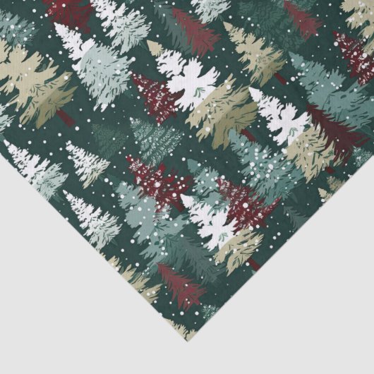 Feestelijke kerstbomen Winter Sneeuwvakantie Tissuepapier (Detail)