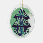 feestelijke kerstboom artistieke Feestdagen Keramisch Ornament (Rechts)