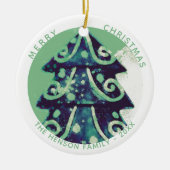 feestelijke kerstboom artistieke Feestdagen Keramisch Ornament (Voorkant)